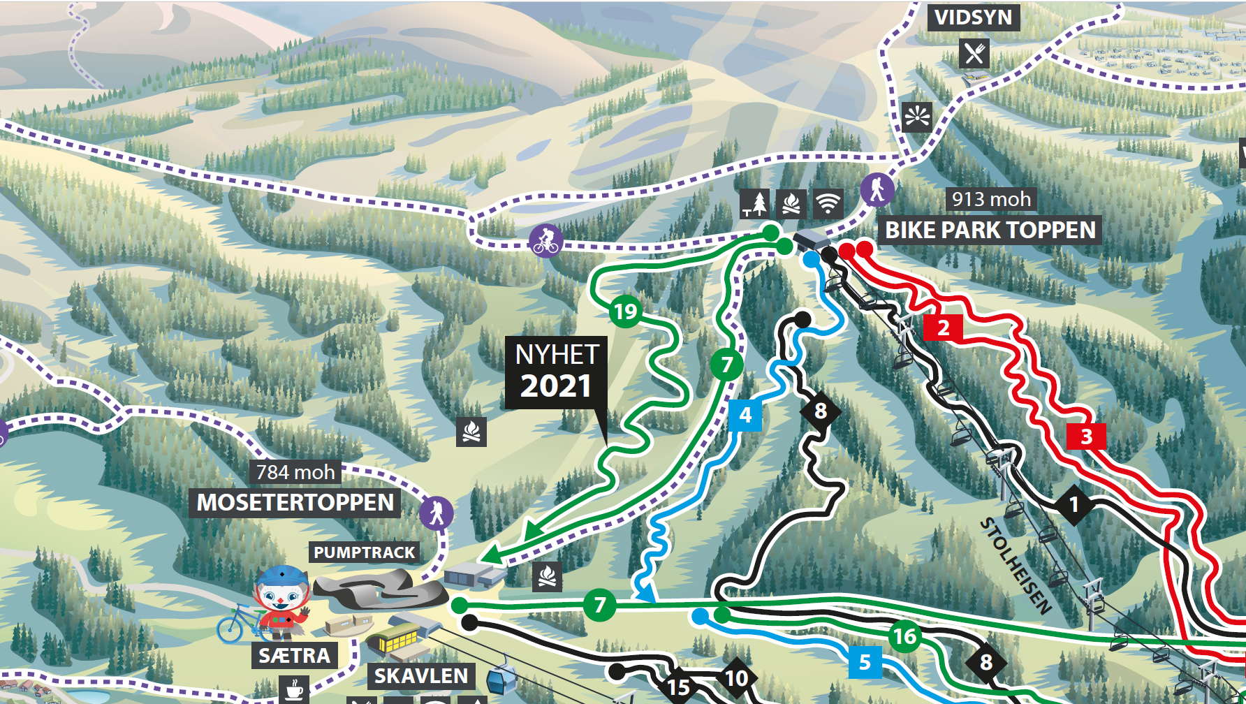 Løypekart Hafjell Bike Park | Hafjell